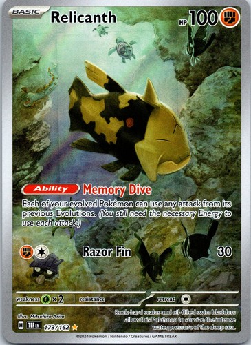 Relicanth Illustration Rare SV05: Temporal Forces 173/162 NM