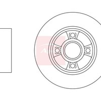 Renault Megane II Coupe 2003-2010 Bremsscheibe Hinten Apec (Satz) Einzel