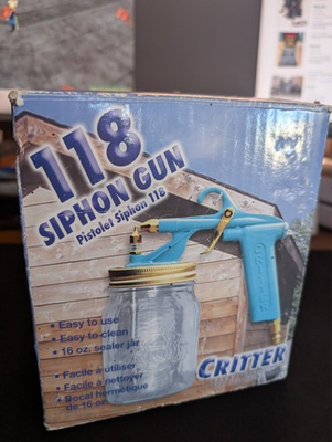 #ad Critter Spray Products 118 Siphon Gun Pistolet Mason Jar Sprayer Paint $39.99