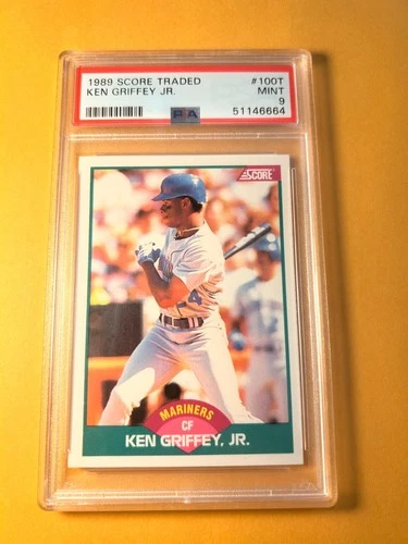 PSA 9 MINT 1989 SCORE ROOKIE/ TRADED #100T KEN GRIFFEY JR ROOKIE RC CARD