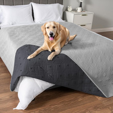 Waterproof Couch Cover for Dog Bed Sofa Blanket 102X82 Light Gray