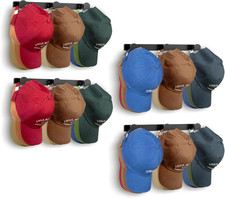 4 Packs Hat Rack for Wall, Hat Organizer for Baseball Caps Holds 36 Hats