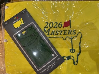 Masters Golf Glove men Large cabretta Leather mens green 2026 Masters pga NWT