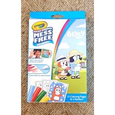 Crayola Color Wonder Bluey Mini Box Set Mess Free Coloring 12 Pages 4 Markers