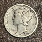 1936 P Mercury Dime Silver Circulated Uncertified US Coin