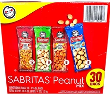 Sabritas Peanut Mix Variety Hot Salt Spicy Japanese 30 Count Box EXP 02/2026