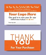 100 eBay Seller Thank You Cards Your Purchase Order Notes .