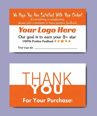 #ad 100 eBay Seller Thank You Cards Your Purchase Order Notes . $10.20