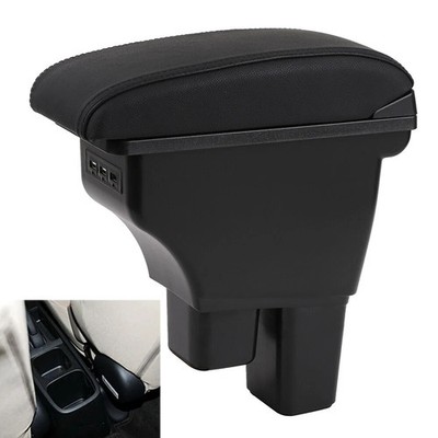 Double layer Armrest Box For Honda Fit Jazz 2009-2013 Storage Box With USB Ports