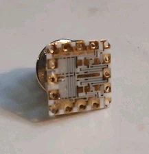 Vintage Lear Siegler Inc. Thin Film Substrate Microchip Tie Tack Lapel Pin