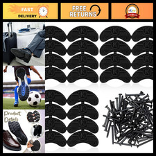 36 PCS Black Rubber Heel Plates - Shoe Heel Taps, Boot Repair Pads with Nails
