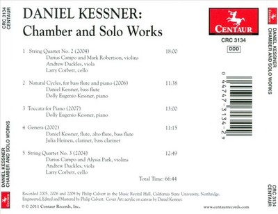 DANIEL KESSNER: CHAMBER & SOLO WORKS NEW CD