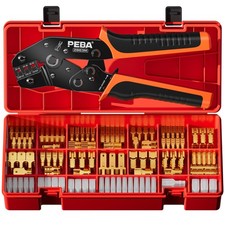 Open Barrel Crimping Tool Kit - 14 Sizes Quick Splice and Female Wire Spade C...