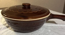 VTG Marcrest Daisy Dot Ovenproof Stoneware Casserole Pot Dish w/ Handle & Lid