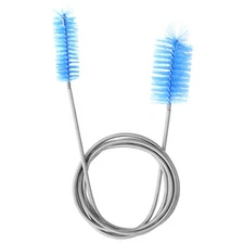 UEETEK Flexible Double Ended Aquarium Water Hose Pipe Cleaning Brush (Sky Blue)