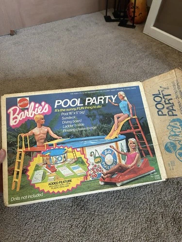 Vintage 1973 Barbie Pool Party Complete Set in Box Stock #7795