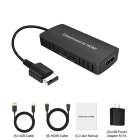 Y.D.F Dreamcast to HDMI Converter Supports 16:9/4:3 Switching, HD Link Cable ...