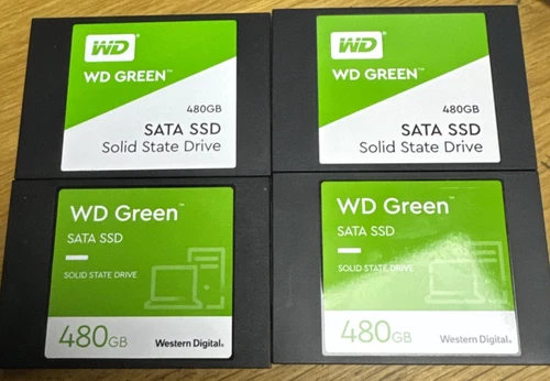 4 x 480GB WESTERN DIGITAL WD GREEN WDS480G2G0A SATA 2.5" SSD  SEE LIST FOR USAGE