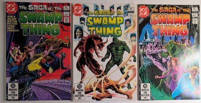 The Saga of the Swamp Thing #3 #4 #5 Lot DC Comics 1982 Martin Pasko Tom Yeates 