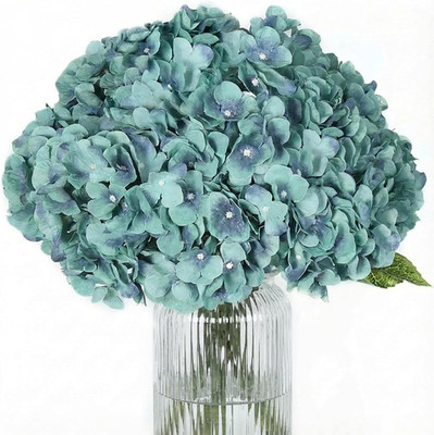 2Bouquets Artificial Fake Flowers Plants Silk Hydrangea Arrangements Wedding Bou