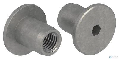 Edelstahl Hülsenmutter mit Flachkopf, M10, A1 | STEINBACHER©