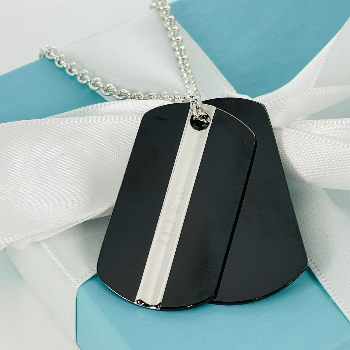 Tiffany mens dog tag necklace 2025