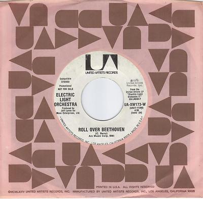 ELECTRIC LIGHT ORCHESTRA  Roll Over Beethoven  rare promo 45 from 1973  ELO
