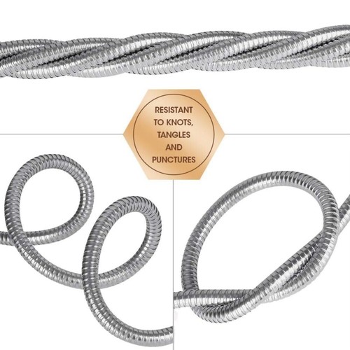 Tubo flessibile leggero per acqua da giardino in metallo acciaio inox 25 50 75 100 piedi - Foto 9 di 23