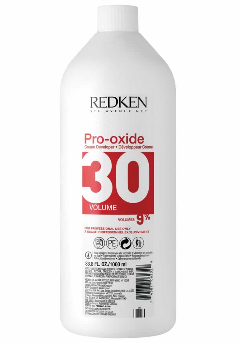 REDKEN PRO-OXIDE Cream Developer 30-Volume For Lightener and Hair Color