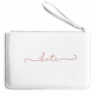 Damen-Clutch Swirl Rose individueller Name personalisiert Weihnachtsgeschenke für Sie