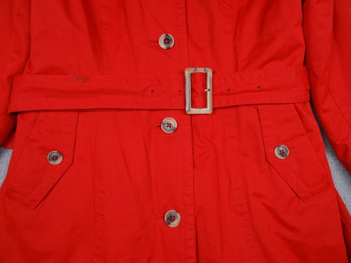 Pendleton Womens Jacket Size Medium Red Critically Seam Sealed Trench Coat - Picture 4 of 20