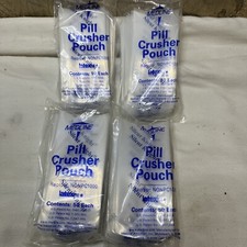 Medline Silent Knight Pill Crusher Pouches  200  4 packs of 50 each NONPC1000