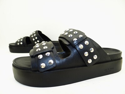 Rag & Bone Geo Stud Platform Pantolette Sandalen Sandaletten Damen Leder Gr.39