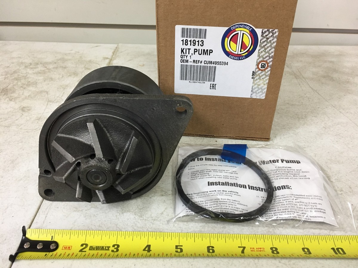 Cummins ISB Water Pump | PAI # 181913 Ref. # 4955394 Cummins ISB Water Pump | PAI # 181913 Ref. # 4955394