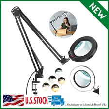 10X Large Magnifying Glass with Light and Stand, 2 x 16 Inch Adjustable Swivel A