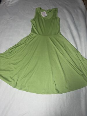 New LuLaRoe Nicki Dress Pockets Sleeveless Small 6/8 Solid