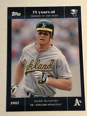 2022 Topps MLBPA Rookie of the Year 75th Anniversary Mark McGwire 