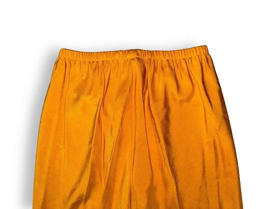 Pantalones de pierna ancha 100 % seda SHAMASK - naranja mate* talla 1 1/2 Foto 4 de 4