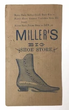 Miller's Big Shoe Store York Pennsylvania Antique Advertisement Flyer (Small)