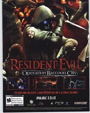 Image of Resident Evil Operation Raccoon City 2012 Print Ad/Poster PS3 Xbox 360 Game Art