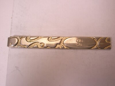 R Monogram Initials Letter Vintage ANSON Tie Bar Clip robert roger roland randy