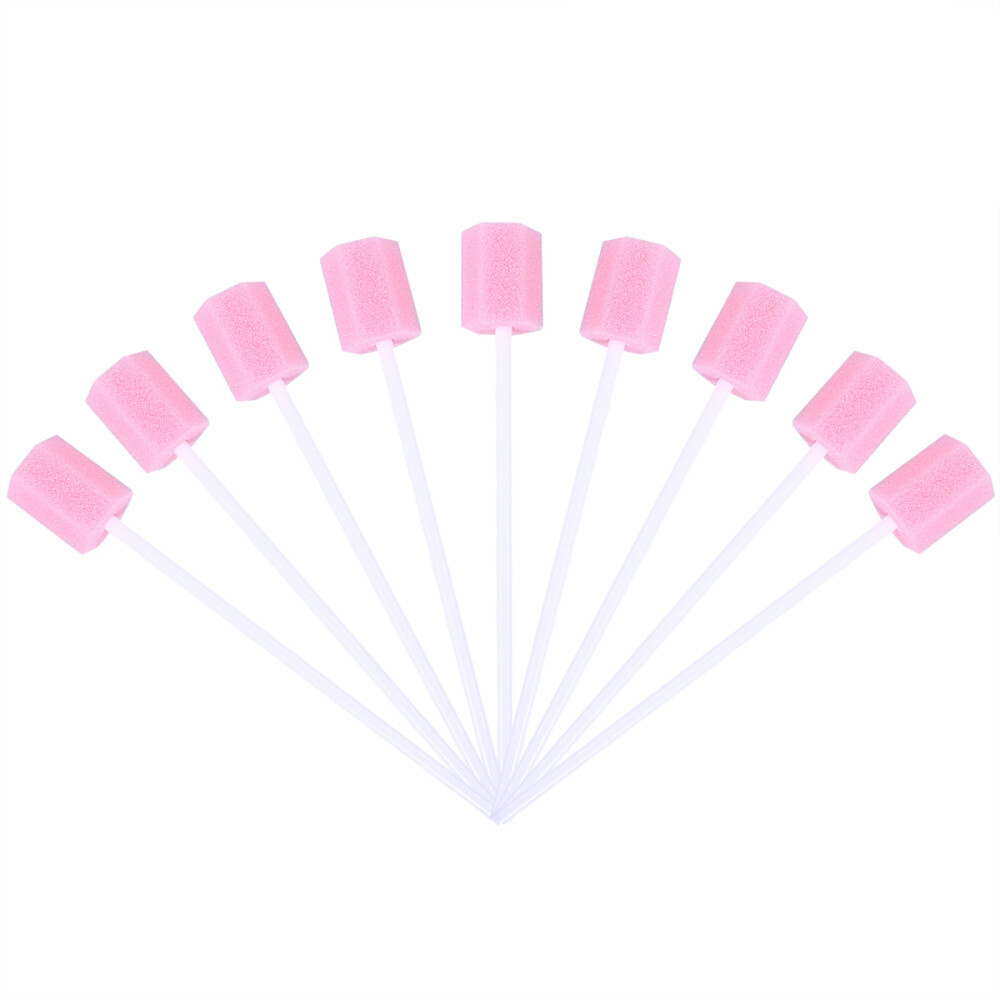 400x Disposable Oral Care Sponge Swabs Tooth Cleaning Mouth Swab With Sticks US
