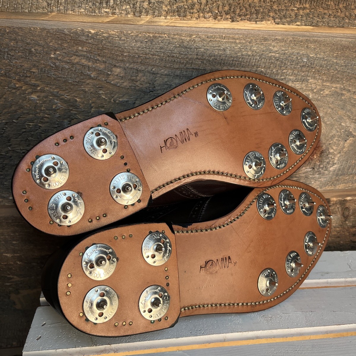 HONMA NEW Golf Shoes Brown Mens Size Japan 25.5 EE US 7.5 MSRP