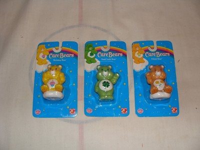 3 Care Bears PVC Good Luck Bear Birthday Bear Friend Bear Figure Play Along Seal