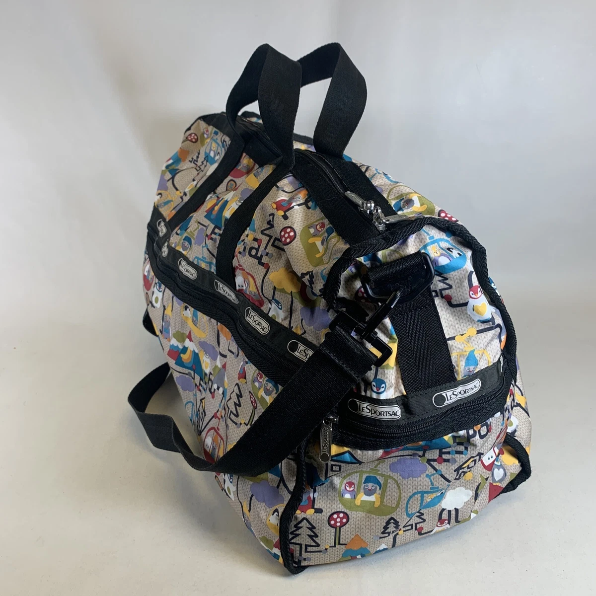 LESPORTSAC Tokidoki LG TOTE WEEKENDER shoulder strap multicolor Ski Lift Troll