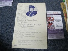 Mel Allen Autographed Program JSA Certified Signed Twice