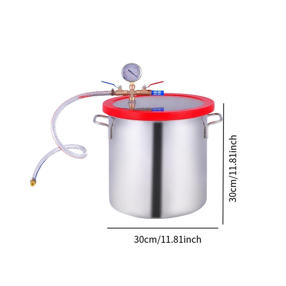 Vacuum Chamber for Resin 5 Gallon for Degassing Stabilizing Wood