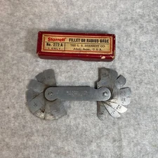 L.S. Starrett No. 272A Fillet or Radius Gage USA Machinist WIth Original Box VTG