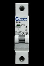 EUROPA 16 AMP CURVE B 6kA MCB CIRCUIT BREAKER EUB1