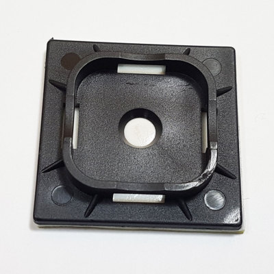 Selbstklebende Kabelbinder Basis 40mm x 40mm 2-fach Reißverschluss 7,6mm Binder Befestigung Schraubloch